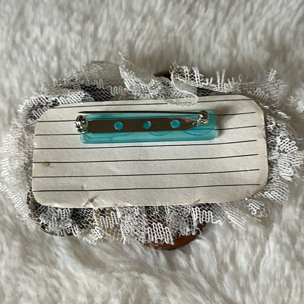 Vintage Button Brooch!